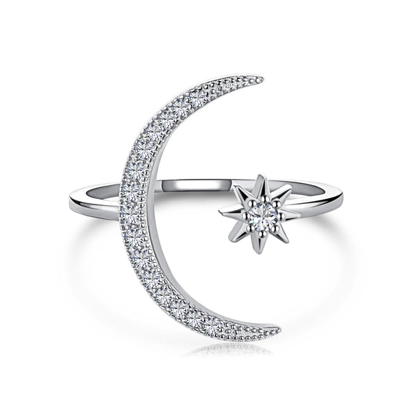 ˇMagic JewelryˇEternity Moon & Star Ring