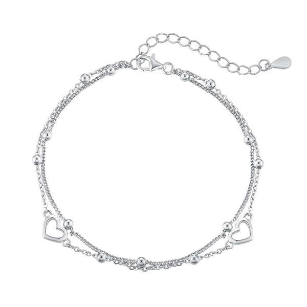 ˇMagic JewelryˇDainty Double Layer Love Heart Bracelet