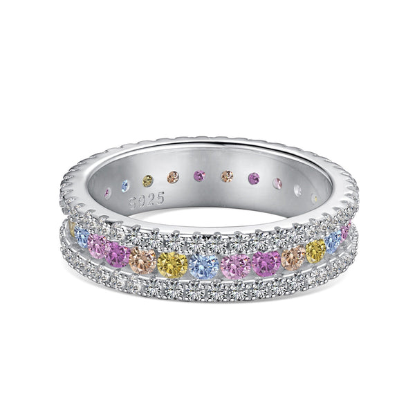 ˇMagic JewelryˇDelicate Colorful Round Cut Daily Ring