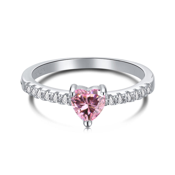 ˇMagic Jewelryˇ0.5 Carat CaratEternity Charming Heart Shape Lover Ring