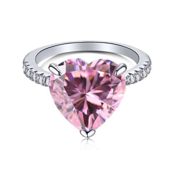ˇMagic Jewelryˇ6.0 Carat Luxurious Sparkling Romantic Heart Cut Lover Ring