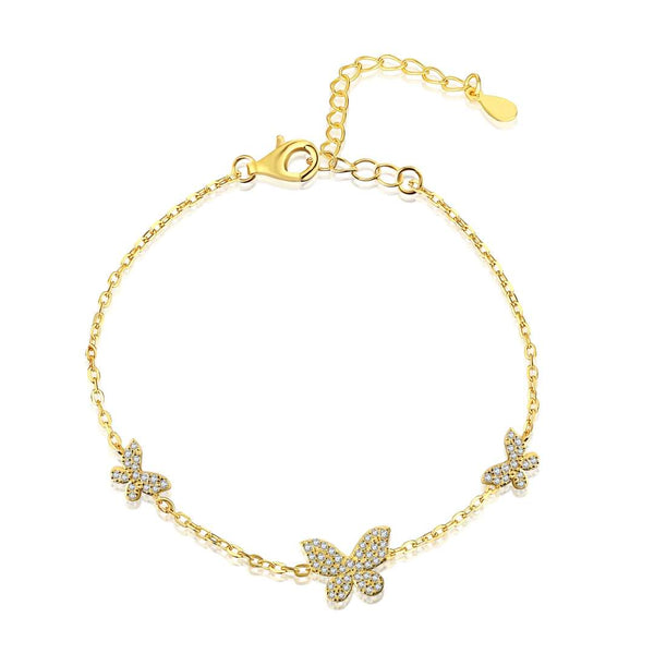 ˇMagic JewelryˇDelicate Butterfly Pendant Bracelet