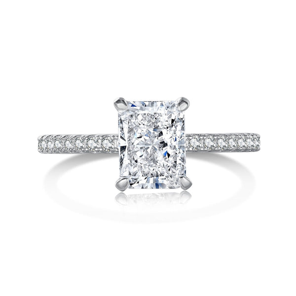 ˇMagic Jewelryˇ2.0 Carat Dazzling Sparkling Radiant Cut Party Ring