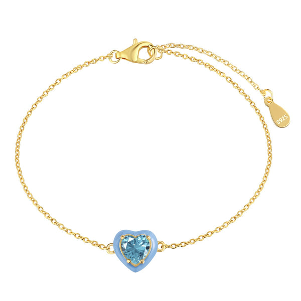 ˇMagic JewelryˇSparkling Romantic Heart Shape Lover Bracelet