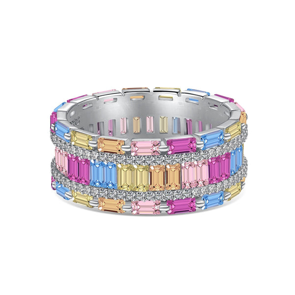 ˇMagic JewelryˇDazzling Colorful Radiant Cut Party Ring