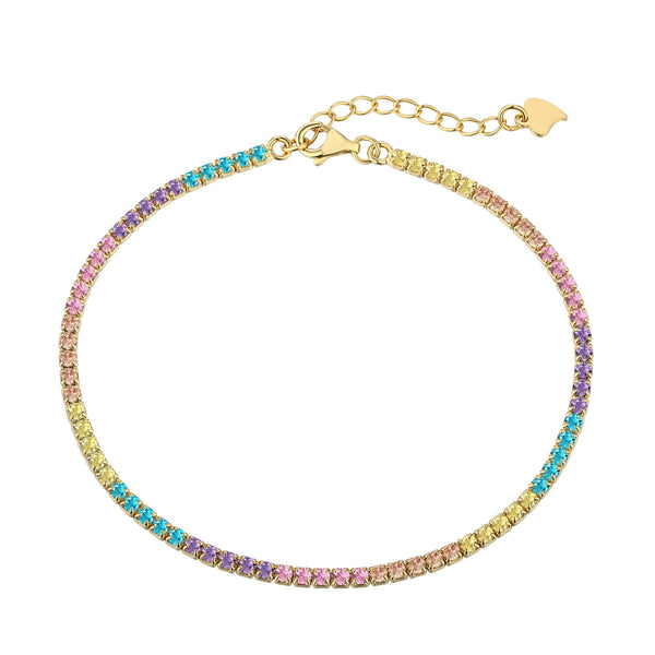 ˇMagic JewelryˇDazzling Colorful Round Cut Daily Bracelet
