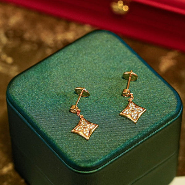 ˇMagic JewelryˇSTAR DIAMONDS EARRINGS GOLD