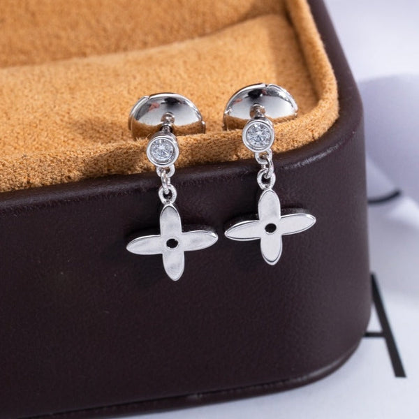 ˇMagic JewelryˇVIDYLLE SILVER DIAMOND MINI DROP EARRINGS