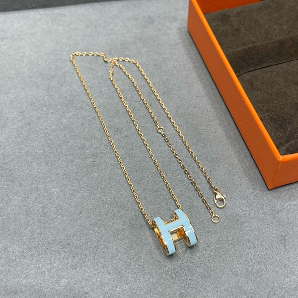 ˇMagic JewelryˇPOP H SKY BLUE NECKLACE
