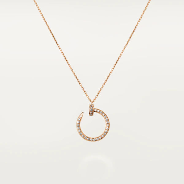 ˇMagic JewelryˇJUSTE NECKLACE PINK GOLD DIAMONDS
