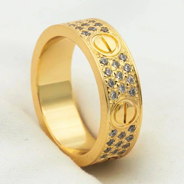 ˇMagic JewelryˇLOVE RING 5.5MM DIAMONDS PAVED