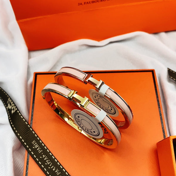 ˇMagic JewelryˇCLASSIC HM CLIC  PINK 8MM ENAMEL BRACELET