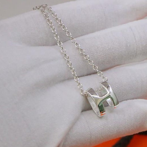 ˇMagic JewelryˇHM NECKLACE H LETTER OVAL SERIES