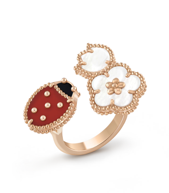 ˇMagic JewelryˇLUCKY 3 MOTIF ROSE GOLD RING