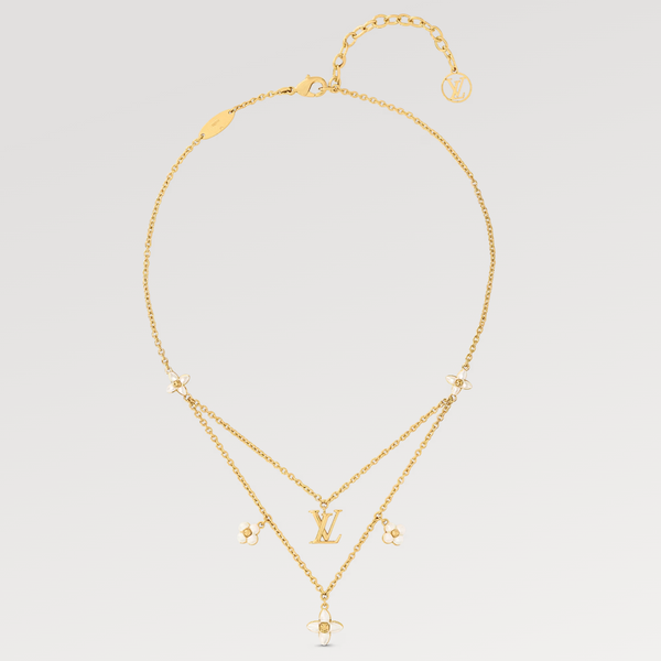 ˇMagic JewelryˇFLOWERGRAM GOLD MOP DOUBLE ROW NECKLACE