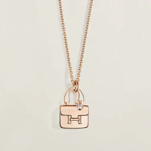 ˇMagic JewelryˇAMULETTE PEDANT ROSE GOLD NECKLACE
