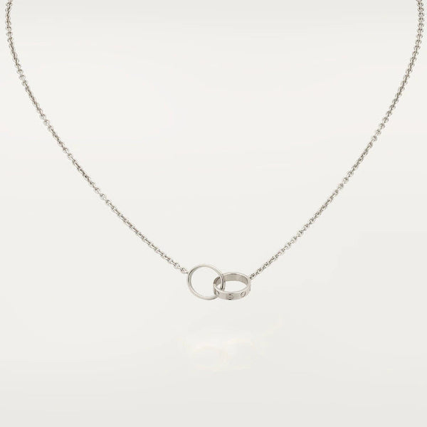 ˇMagic JewelryˇLOVE NECKLACE PINK GOLD AND SILVER