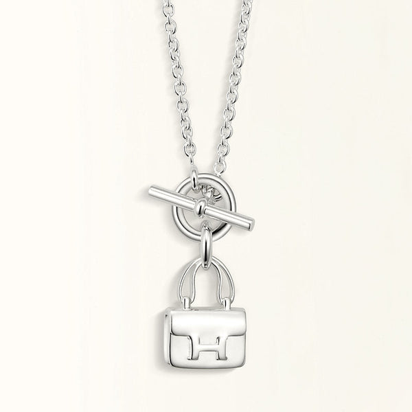 ˇMagic JewelryˇPOP H PEDANT SILVER NECKLACE