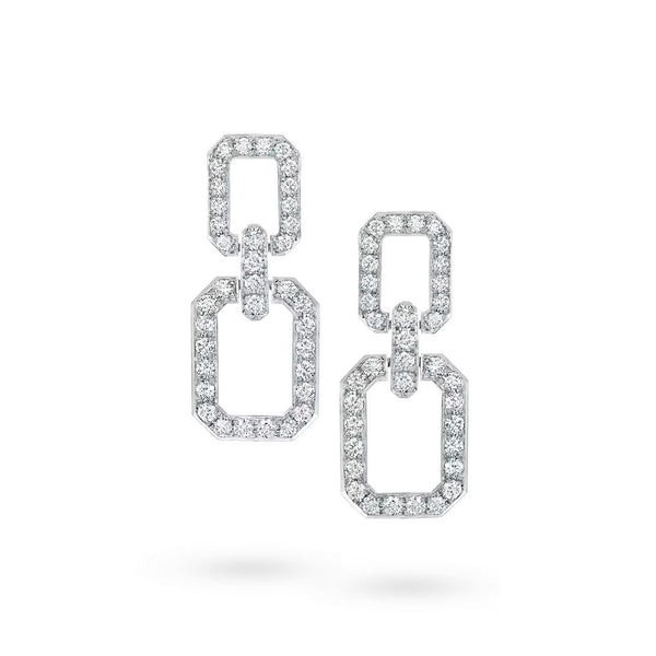 ˇMagic JewelryˇLINKS MEDIUM EARRINGS DIAMOND
