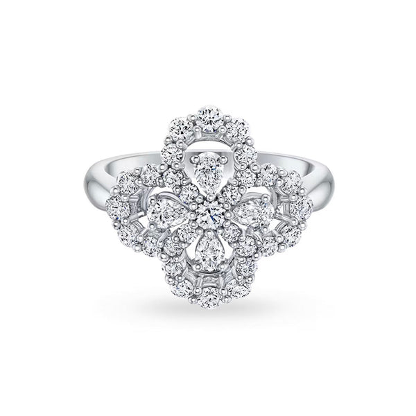 ˇMagic JewelryˇLOOP RING FULL MOTIF DIAMOND 16MM SILVE
