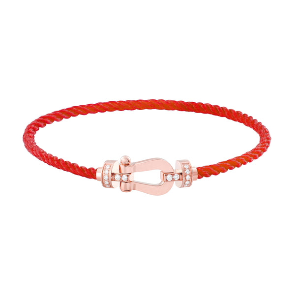 ˇMagic JewelryˇFORCE 10 HALF DIAMOND PINK GOLD RED CORDERI LARGE AND MEDIUM MODEL