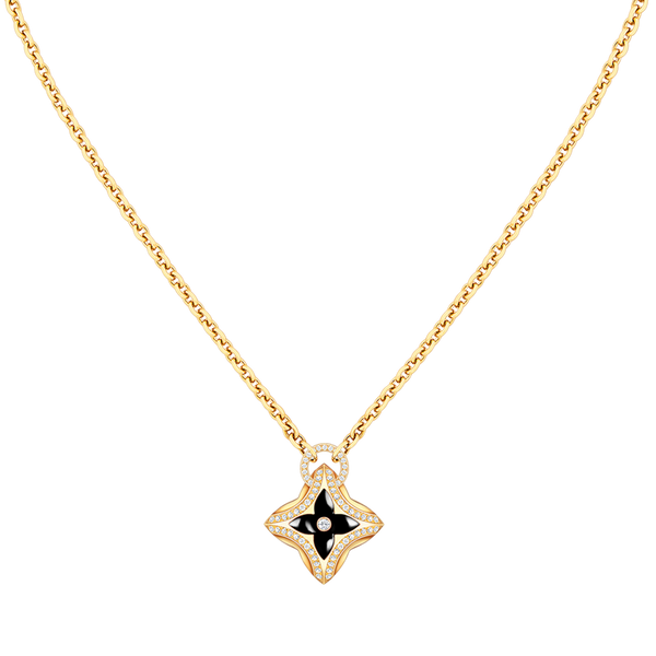 ˇMagic JewelryˇSTAR PEDANT PINK GOLD DIAMOND NECKLACE