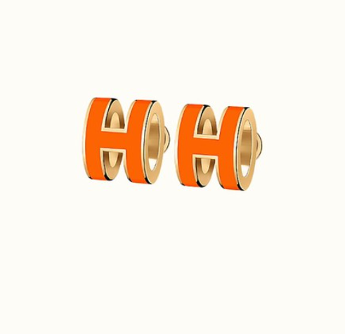 ˇMagic JewelryˇMINI POP H EARRINGS ORANGE