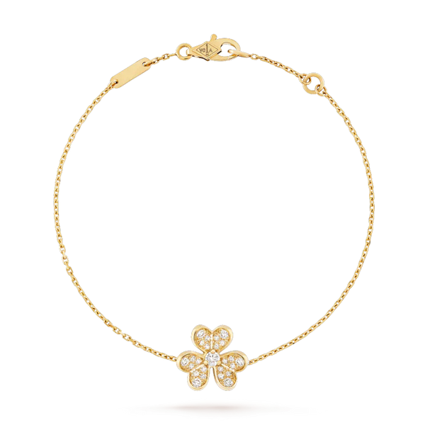 ˇMagic JewelryˇFRIVOLE GOLD FLOWER DIAMOND BRACELET