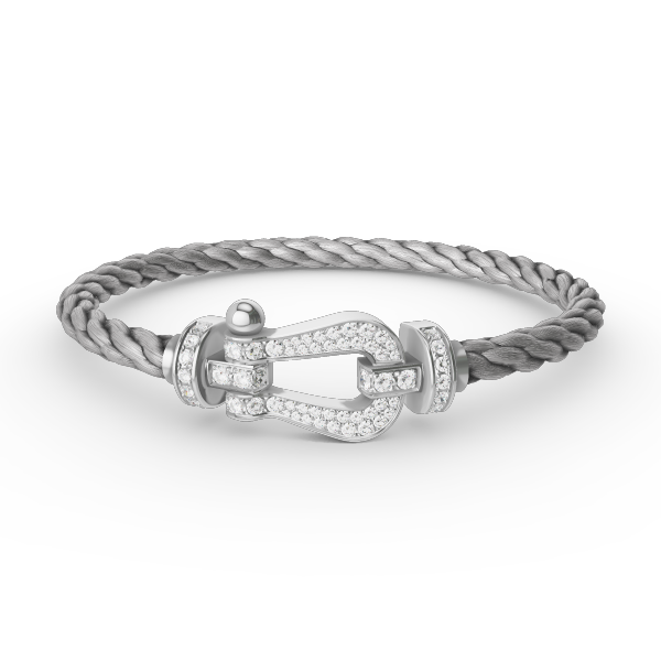 ˇMagic JewelryˇFORCE LARGE HORSESHOE FULL DIAMOND BRACELET SILVER